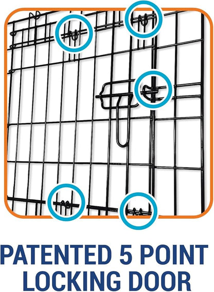 Precision Pet Products One Door Provalue Wire Dog Crate, 24 Inch, For Pets 15-30 lbs, With 5-Point Locking System
