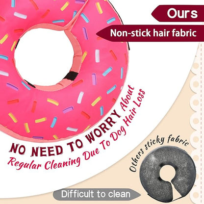 Inflatable Soft Dog Cone Collar for Small Medium Large Dogs & Cats Alternative After Surgery, Blow Up Pet Donut Neck Cone Prevent from Biting & Scratching, Comfy Adjustable Recovery Pillow Collar