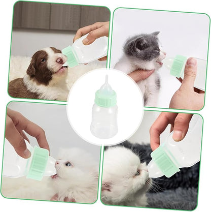 ORFOFE Small Pet Nursing Bottle Kit for Puppies Kittens Rabbits Soft Nipple Feeding Milk Bottle for Pets Portable Lightweight for Dogs Cats