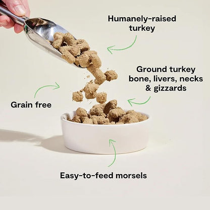 Open Farm, Freeze Dried Raw Dog Food, Morsels with 95% Meat, Organs & Bone, Organic Produce & Superfoods, Complete Meal or Freeze Dried Dog Food Topper, Turkey Recipe, 13.5oz Bag