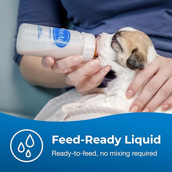 PetAg Esbilac Puppy Milk Replacer Liquid - 16 oz, Pack of 3 - Resealable, Ready-to-Feed Formula with Vitamins for Newborn Puppies to 1 year- Easy to Digest - Storable & Portable