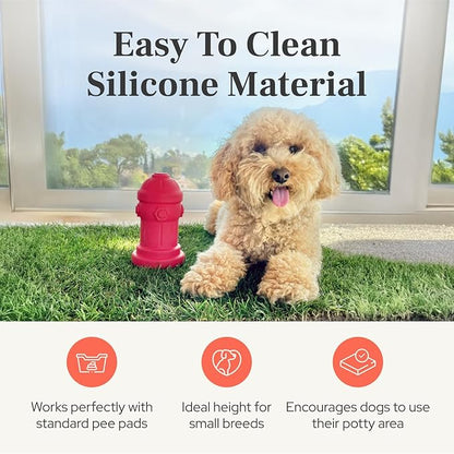 Small Dog Fire Hydrant 4x7 Silicone Soft Potty Training Aid for Small Breeds Under 10lbs Toy Breeds Indoor Outdoor Training Blue