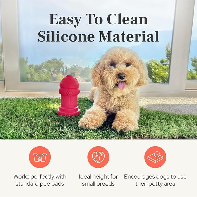 Small Dog Fire Hydrant 4x7 Silicone Soft Potty Training Aid for Small Breeds Under 10lbs Toy Breeds Indoor Outdoor Training Yellow
