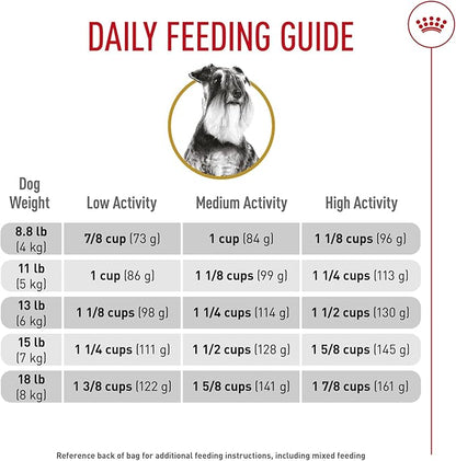 Royal Canin Breed Health Nutrition Miniature Schnauzer Adult Dry Dog Food, 10 lb Bag