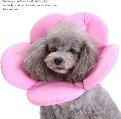 Dog Cone Collar, Wound Healing Protective Cone Surgery Recovery Collars Dog Donut Collar After Surgery Elizabethan Collar for Dogs Adjustable Soft Neck Cone for Small Pet (L)