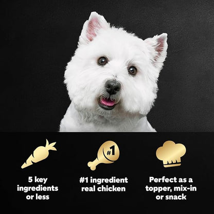 Cesar Simply Crafted Adult Wet Dog Food Toppers for Dry Food, Chicken, Carrots & Green Beans, 1.3 oz Tubs, 10 Count
