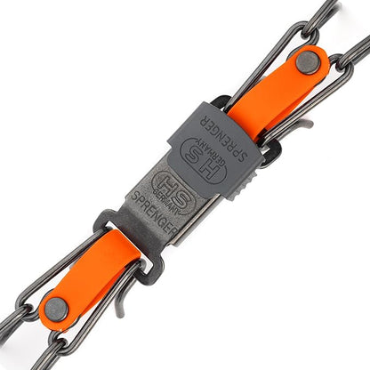 Herm Sprenger Black Stainless Steel Dog Collar with Quick Release ClicLock Buckle O-Ring Biothane Insert Training Collar Made in Germany (Hunter Orange, 23in x 3.2mm(Neck Size up to19-20in))