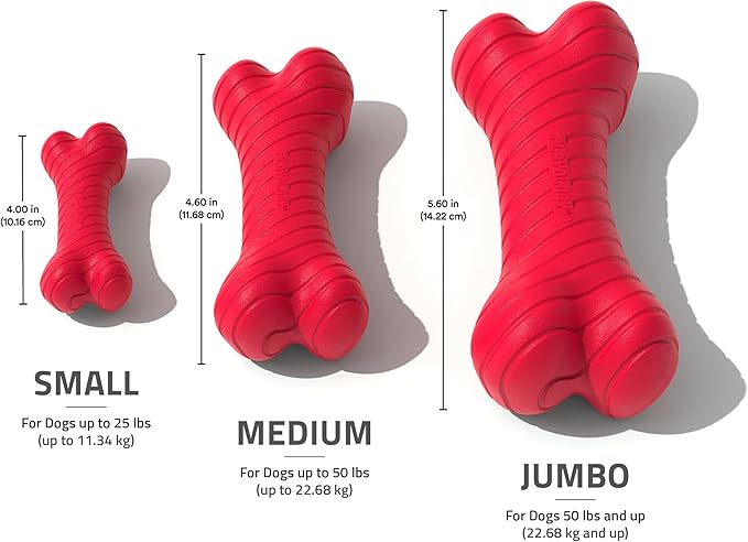 Playology Dog Toys | Dual Layer Bone Chew Toy Bone for Dogs (Value 2-Pack) | Medium Beef Scented Toy - Easy to Clean and Made from Non Toxic Materials
