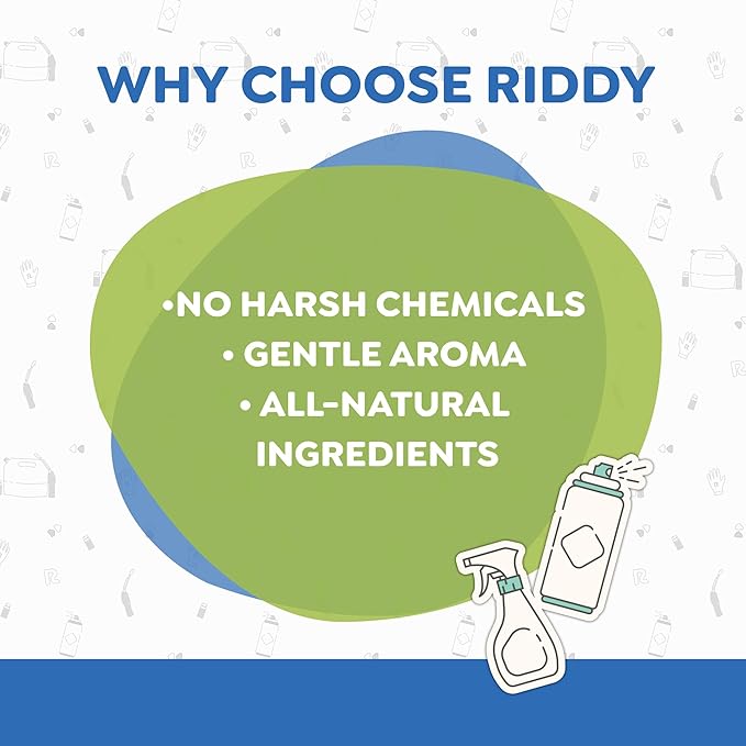 Riddy Flea & Tick Natural Spray for Pets with Essential Oils Safe Non-Hazardous Indoor and Outdoor Control, 8 oz, 2 Packs