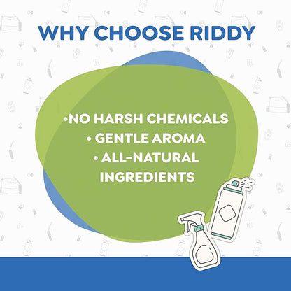 Riddy Flea & Tick Natural Spray for Pets with Essential Oils Safe Non-Hazardous Indoor and Outdoor Control, 8 oz, 2 Packs