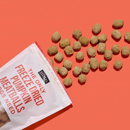 Natural Rapport Dog Treats - The Only Snacks Dogs Need - All Natural Dog Treats, No Additives, for Large & Small Dogs (Pumpkin Meatball, 4 oz.)