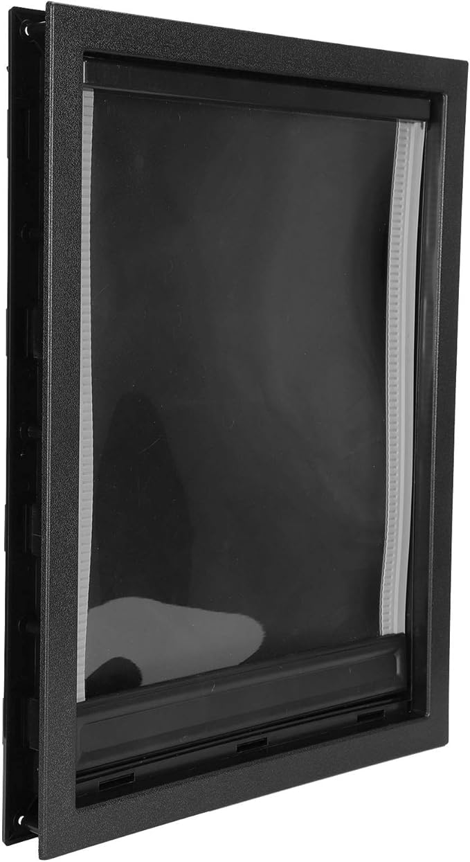 Dioche Pet Door for Large Dogs WallMounted Dog Door with BuiltIn Magnet Removable Installation Pet Accessory for Easy Indoor Outdoor Access (Black)