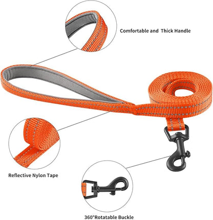 Hipubby Dog Harness and Leash Set, No Pull Soft Mesh Puppy Harness for Small Medium Dogs, Cats - Step in Reflective Breathable Lightweight Vest Harness for Walking, Training - Orange, XXS