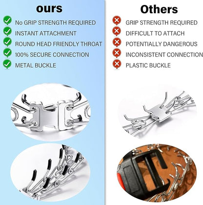 Prong Collar for Dogs, Adjustable Dog Training Collar with Quick Release Buckle for Small Medium Large Dogs (M&L/Neck Girth 14.5"-18.6")