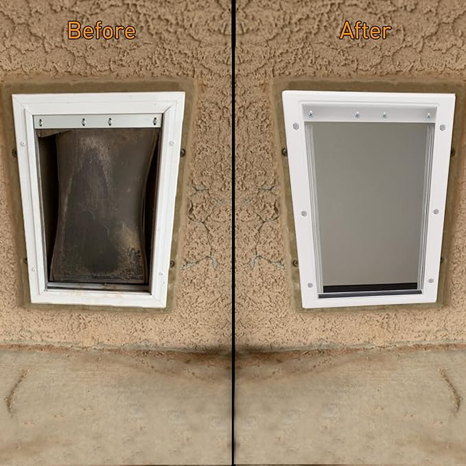 Dog Door Replacement Flaps,Medium Replacement Dog Door Flap Compatible with PetSafe Freedom PAC11-11038,Measures 12 7/8'' × 8 1/8'',Easy to Replace,Sturdy Weather-Proof & No Warped (Medium)