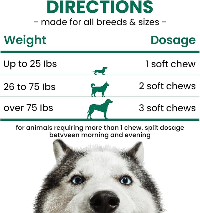 Allergy Relief Chews for Dogs – Anti-Itch, Hot Spot, Dry & Itchy Skin Support with Omega 3, Colostrum & Probiotics – 180 Soft Chews
