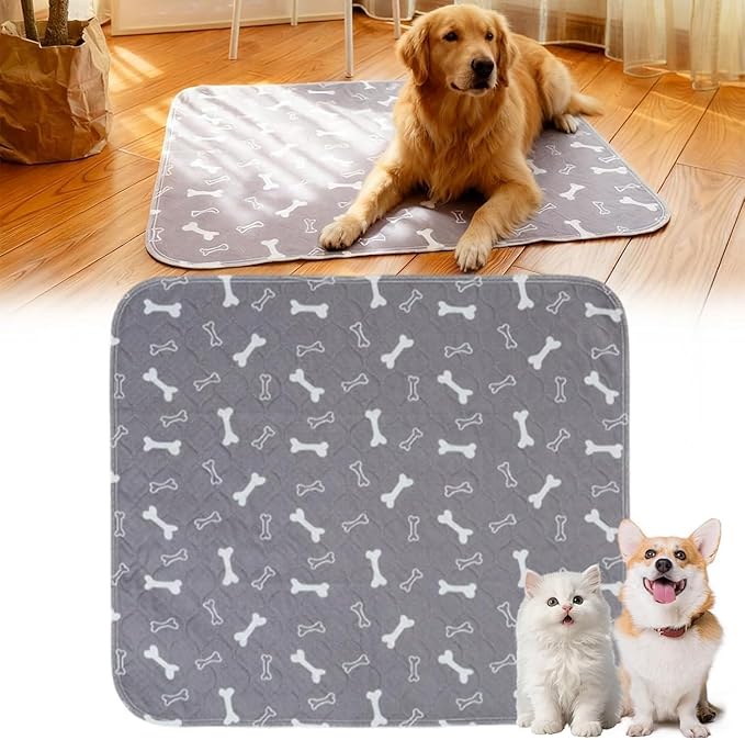 Puppy Pads with pheromones, 2026 Upgraded Washable Puppy Pads for Dogs & Cats, Pee Pad - Leak & Odor Waterproof, Non-Slip Base, Easy to Clean & Reusable (Grey, XS: 11.8" × 11.8")
