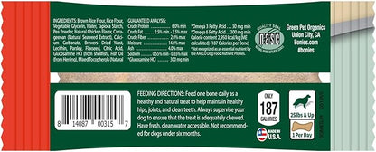 Bonies Natural Hip & Joint Formula Large-Sized Single Bone, Glucosamine & Omega Fatty Acids, Fresh Breath, Clean Teeth, Low Calories, Chicken Flavor, [Large Dog], 1 Bone