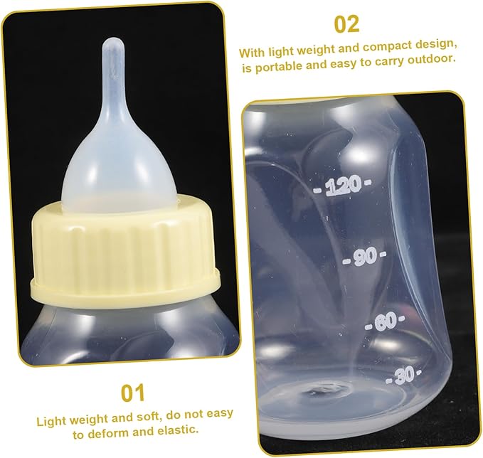Happyyami Dog Cat Pet Nursing Bottle Set Puppy Bottle Feeder Pet Pacifier for Kitten Puppy Milk Feeder Reusable Nursing