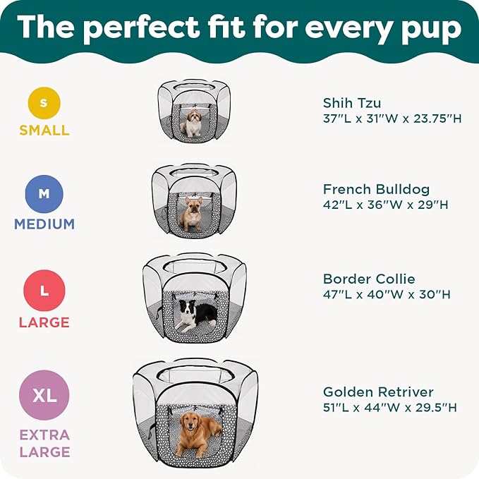 FurHaven Portable Pet Playpen for Dogs & Cats, Foldable Indoor Kitten Playpen with Mesh Sides, Pop Up Travel Dog Pen, X-Large, Purple