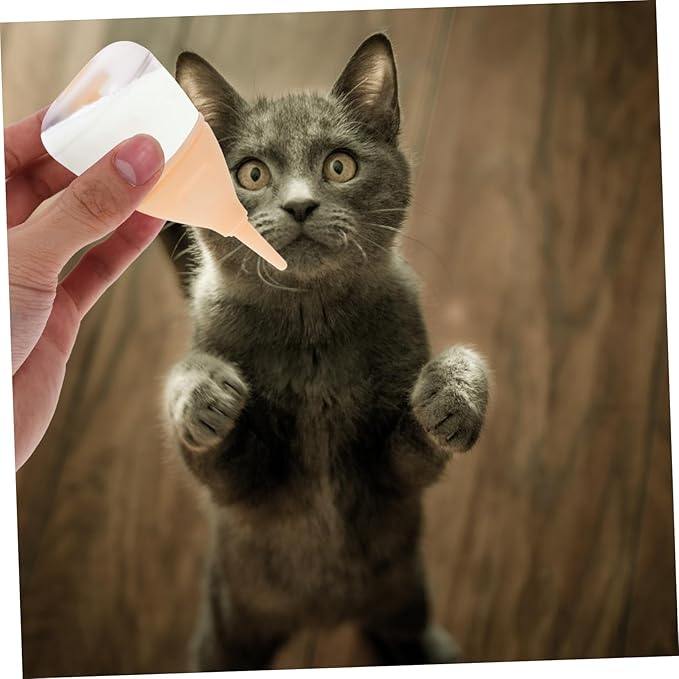 Toddmomy Newborn Puppy Milk Feeder Bottle Set Tiny PET Nursing Bottle for Kittens and Puppies Feeding Tool Soft Nipple for Small Animals and PET Care