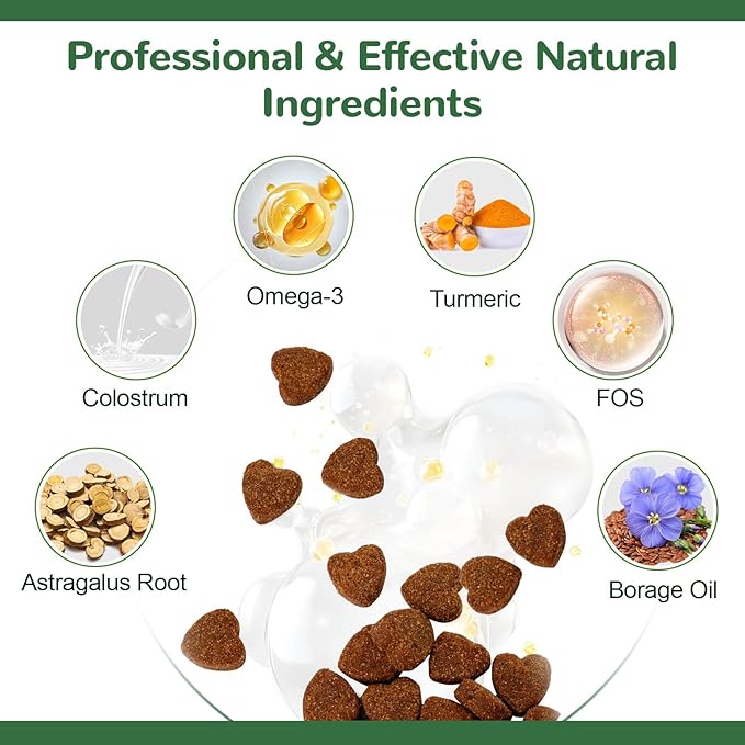 Dog Allergy Chews 150ct, Dog Itch Relief Chews for Large Dogs Paw Licking Itchy Skin Seasonal Allergies, Probiotics with Omega-3 Turmeric Astragalus for Coat Immune Supplement