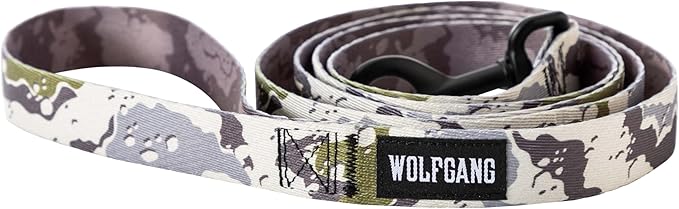 Wolfgang Heavy Duty Dog Leash, Pull-Tested for Walking & Training, Hideout Print, Small
