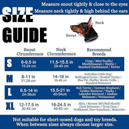 BARKLESS Reflective Head Collar, No Pull Collar for Large Dogs, Anti-Pull Muzzle Leash for Large Sized Breed, Adjustable Soft Dog Halter, Nose Leash for Easy Control on Walks