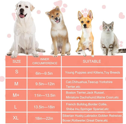 Inflatable Dog Cone Collar with Enhanced Anti-Licking, Soft Neck Donut for Dogs Cats, Recovery Pet Cone Collar After Surgery for Large Medium Small Dogs… (Watermelon, Medium)