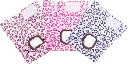 CuteBone Dog Diapers Female Washable Small Medium Large 3 Pack Reusable Doggie Diapers Puppy Period Pants for Doggy Heat Cycle Peeing D54L