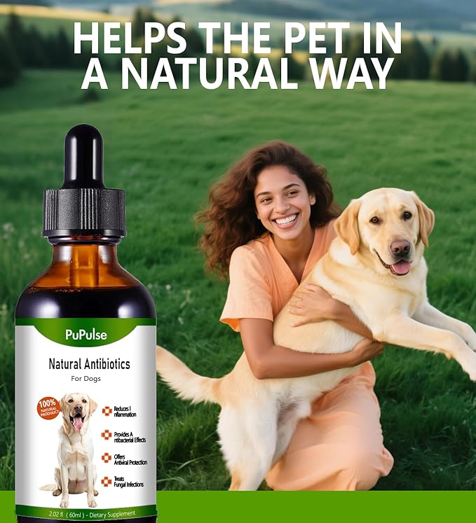 Natural Antibiotics for Dogs, Dog Allergy Supplies Antibiotics, Dog Multivitamin for Pets, Dog Itch Relief,Dog Multivitamin,Natural Dog Antibiotics Supports Dog Allergy and Itch Relief