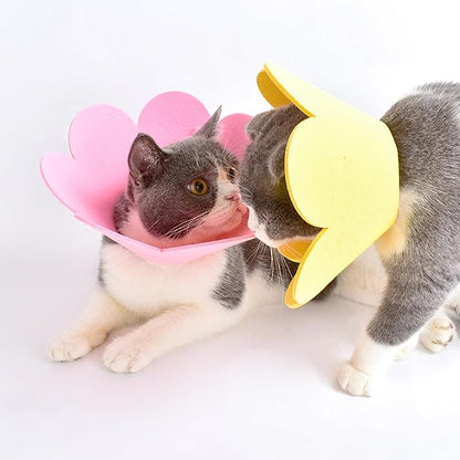 alfyng Elizabethan Dog Neck Collar Sunflower Shape Pet Protective Recovery Collar Comfy Soft Dog Cone for Dogs Cats After Surgery Pet Recovery Collar Cone for Small Dogs Or Cats (S)