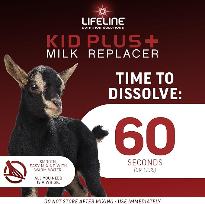 ANNUSO LIFELINE Kid Plus+ Milk Replacer, 6lb Bag - 23% Protein & 25% Fat - Enhanced with LifePulse for Added Support - Encourages Immunity, Digestion & Respiratory Health - Easy-Mix Powder