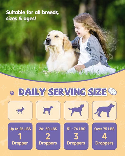 EagouDiary Dog Cough Treatment,Liquid Kennel Cough Treatment with Lysine, Mullein, Vitamins,Natural Supplement for Canine Respiratory, Sneezing, Dry, Wet & Barky Relief (60mL/2 Fl Oz)