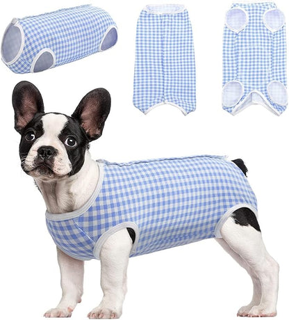 Kuoser Surgical Recovery Suit for Dogs Cats, Pet T-Shirt After Surgery Wear for Dogs, Dog Professional Recovery Suit Comfortable E Collar Alternative, Prevent Licking Onesies Pet Surgery Recovery Suit