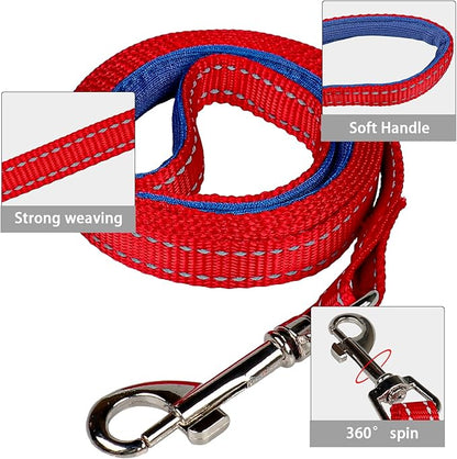YIMEIS Dog Harness and Leash Set, No Pull Soft Mesh Pet Harness, Reflective Adjustable Puppy Vest for Small Medium Large Dogs, Cats (Red & Blue, Small (Pack of 1)