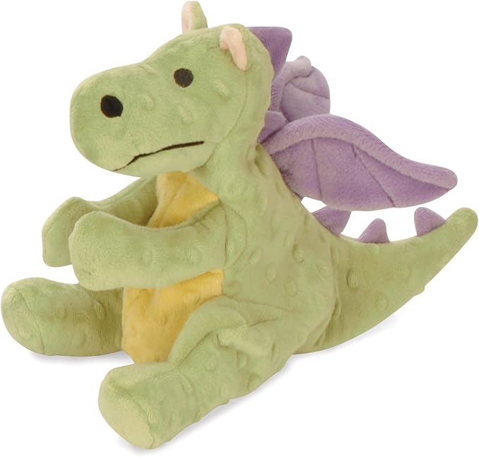 goDog Bubble Plush Dragons Squeaky Dog Toy, Chew Guard Technology - Lime, Large