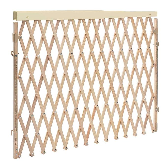 Evenflo Expansion Walk-Thru Room Divider Baby Gate (Natural Wood)