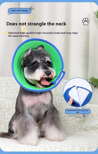 Soft Dog Cone Collar Alternative, Adjustable E-Collar for Surgery Recovery & Wound Protection. Comfy Elizabethan Cone for All Pets. (Blue, XXL(Fit 49-100 lb Dog))