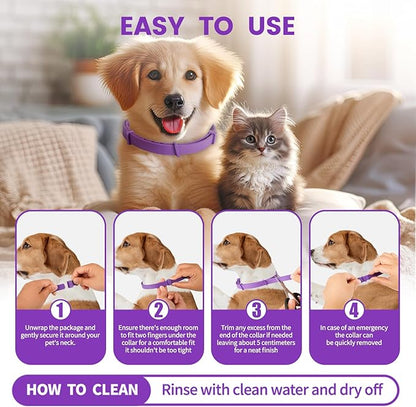 Calming Collar for Dogs - Fast Acting, Lasts 60 Days, Choking-Free Design Pheromone Collar for All Large Medium Small Dogs (Black, 3 Pack)
