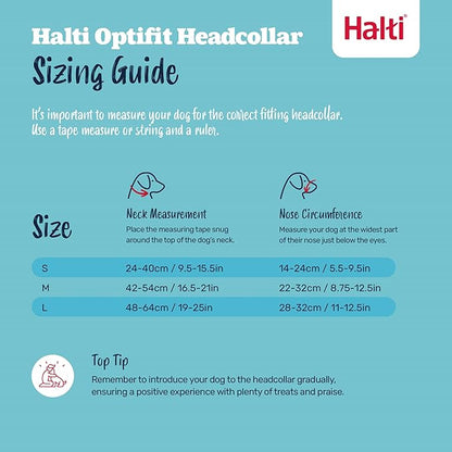 Halti Optifit Headcollar - Stop Your Dog Pulling on the Leash. Adjustable, Reflective and Lightweight, with Padded Nose Band. Dog Training Anti-Pull Collar for Large Dogs (Size Large)