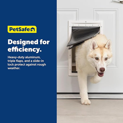 PetSafe Extreme Weather Pet Door - Insulated Weather-Resistant Dog & Cat Door with Durable Plastic Frame - Maximum Energy-Saving Efficiency - Large - for Dogs & Cats up to 100 lbs