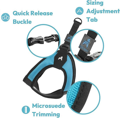 Gooby Escape Free Easy Fit Harness - Black, Small - No Pull Step-in Patented Dog Harness with Quick Release Buckle for Small to Medium Dogs