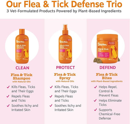 Zesty Paws Flea and Tick Prevention for Dogs Chewable - Prevention, Protection & Repellent - Dog Supplement to Kill & Control Fleas & Ticks - with Garlic, Thyme, Rosemary & Lemon Balm Extract - 90 Ct