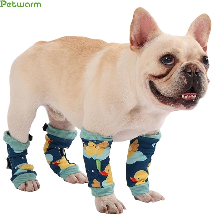 PetWarm Dog Recovery Sleeve 4pcs Set, Dog Leg Sleeve, Ideal for Comfort and Support During Pet Recovery, Suitable for Active or Support Recoverying Pet Use, Green, L