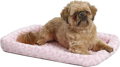 MidWest Homes for Pets Pink Fashion iCrate Starter Kit, 24-inch Dog Crate Bundle for Small Dogs, Includes Crate, Pet Bed, 2 Bowls and Privacy Cover