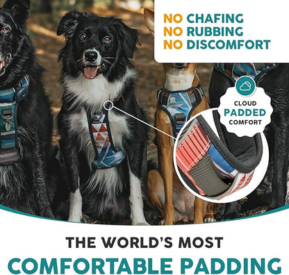 Embark Adventure Small Dog Harness – No-Pull, Reflective Trim, Military-Grade Nylon, Front Clip with Gel-Lined Handle