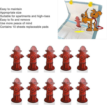 Dog Pee Pad,10Pcs Dog Pee Pad Trainer Paper Fire Hydrant Shaped Pet Diaper Pad Pet Potty for Dog Puppy