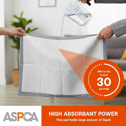 ASPCA - Scented Puppy Pads Extra Absorbent Dog Training Pads for Cats & Dogs Leak-Proof Layers Odor Control & Quick-Dry Non-Slip & Tear-Resistant Travel Friendly Pack of 50 Size 22" x22'