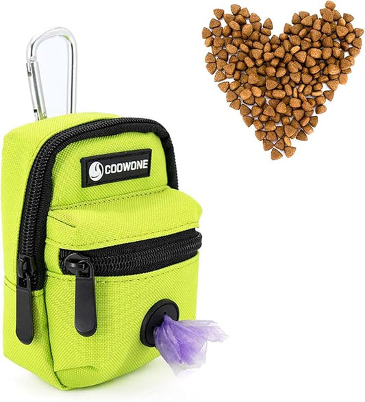 Dog Treat Pouch Dog Poop Bag Holder for Leashes, Pets Snack Container With Inner Small Bag, Puppy Supplies Perfect for Training and Walking - Hands Free Dog Waste Bag Dispenser -Dog Travel Accessories